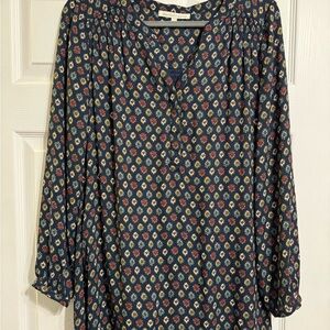 Daniel Rainn Navy Floral Midi Dress